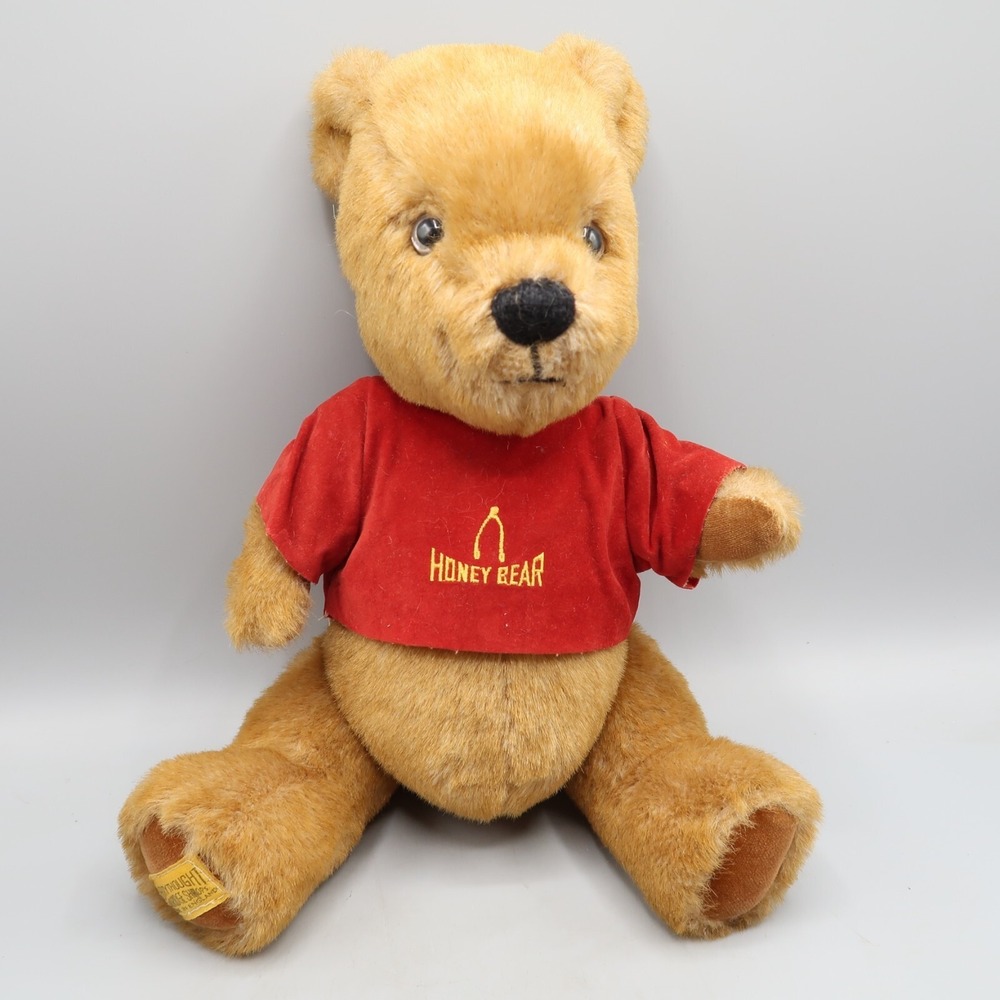 Vintage Merrythought 13" Honey Bear Mohair Teddy Bear Jointed made in England
